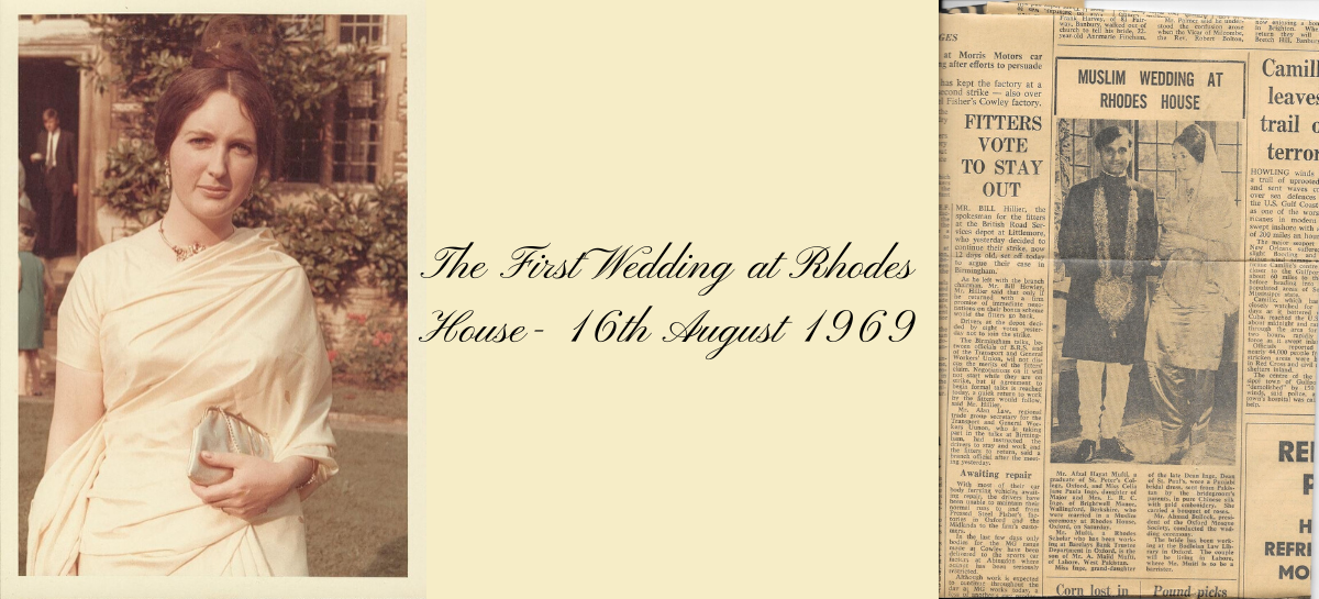 The First Wedding At Rhodes House 16Th August 1969
