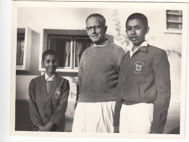Photo Of My Brother And Myself With The Jesuit Principal Of My School (St