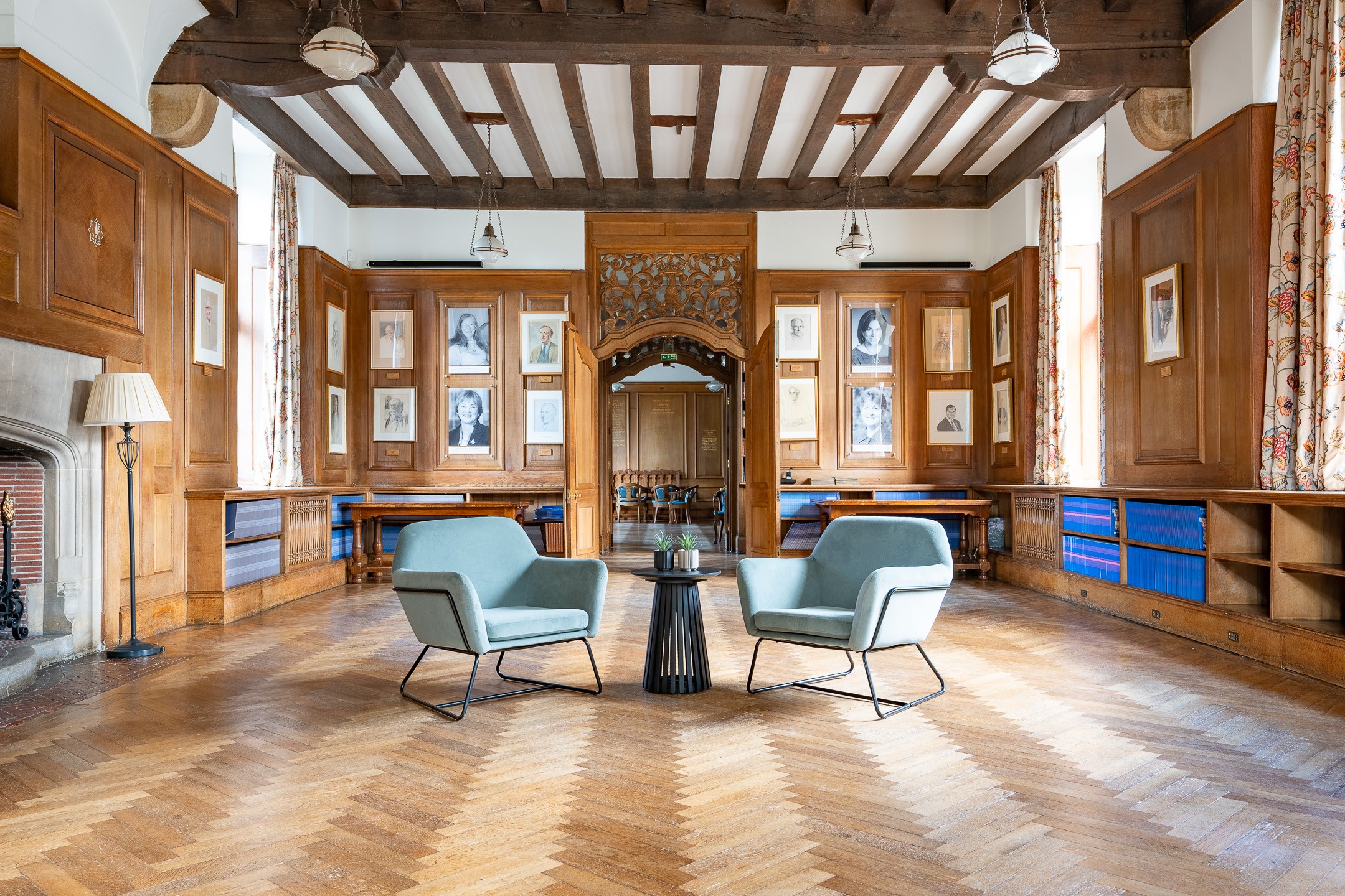 Rhodes House Beit Room with hired chairs and table, photo and furniture courtesy of Furniture on the Move