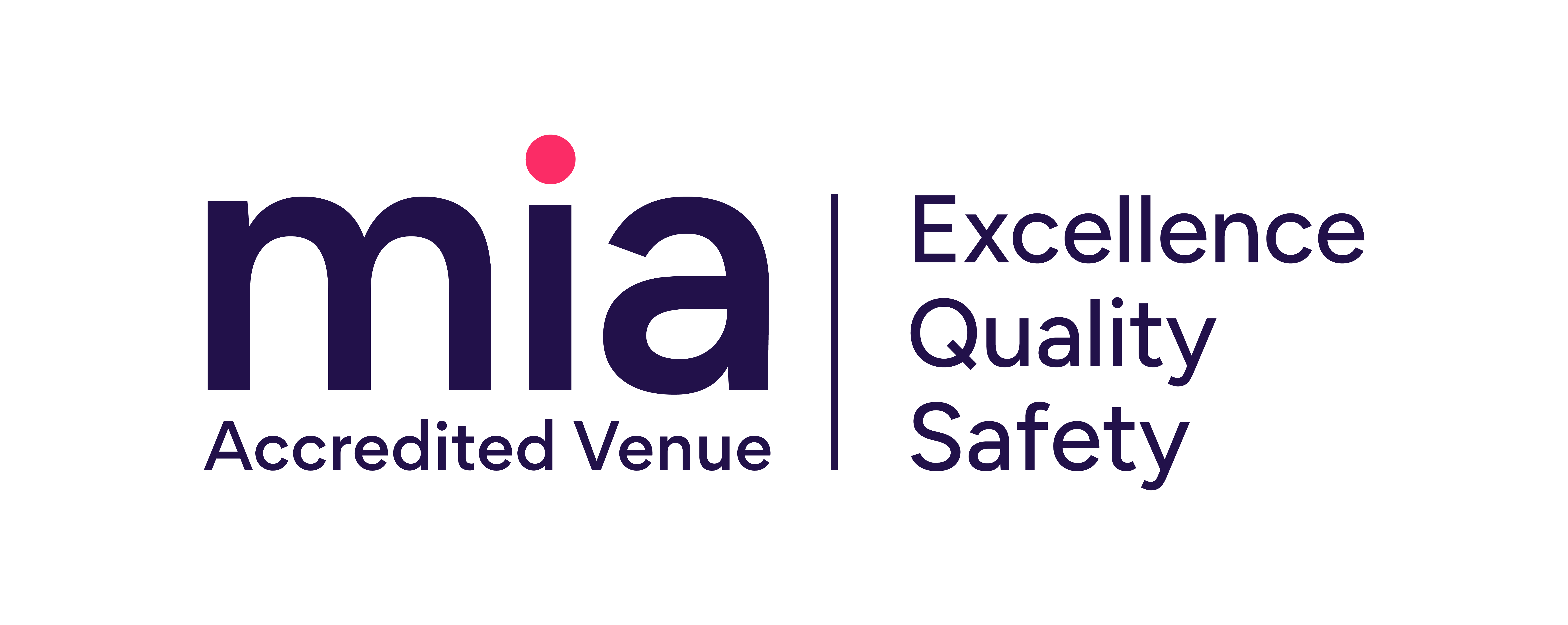 Mia accredited venue sticker lozenge navy