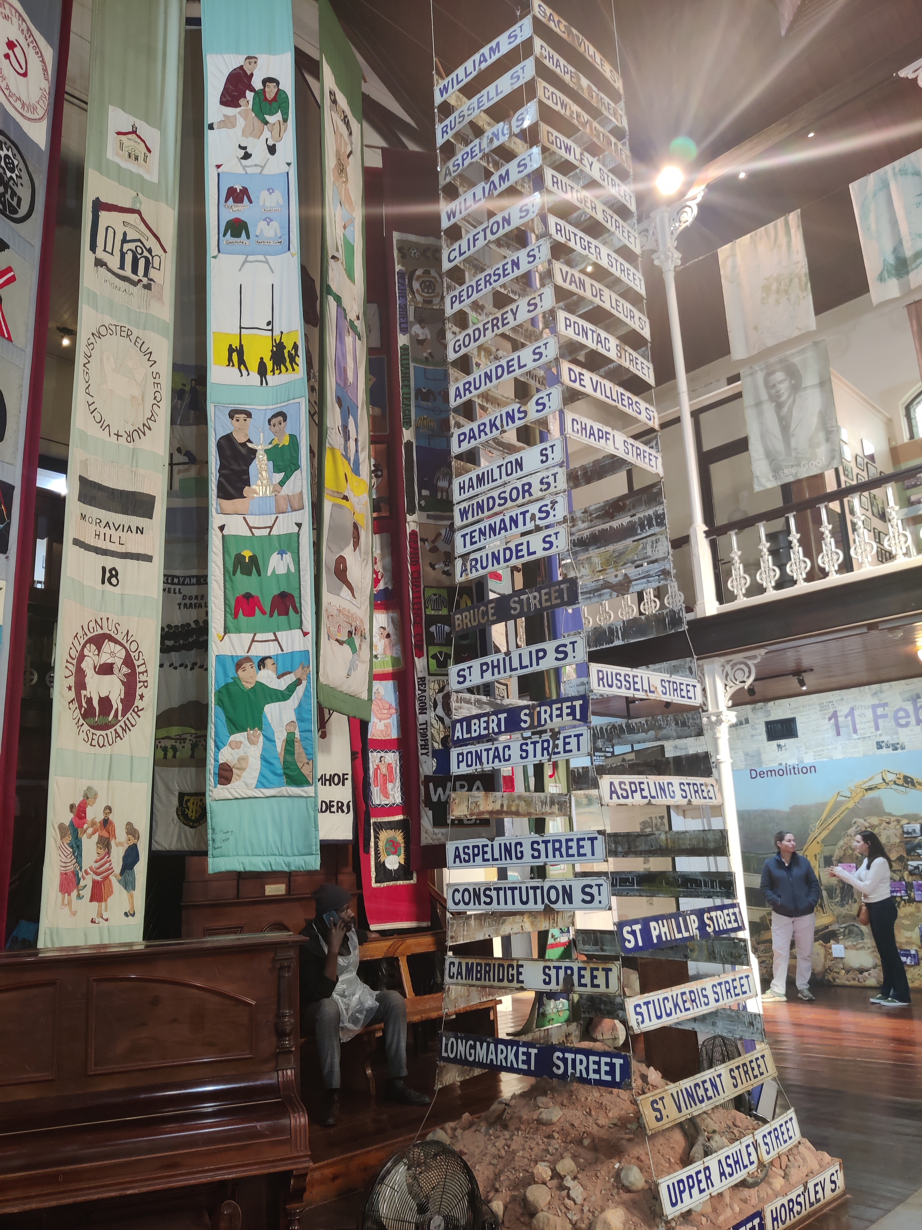 Removed road signs at the District 6 Museum in Cape Town.