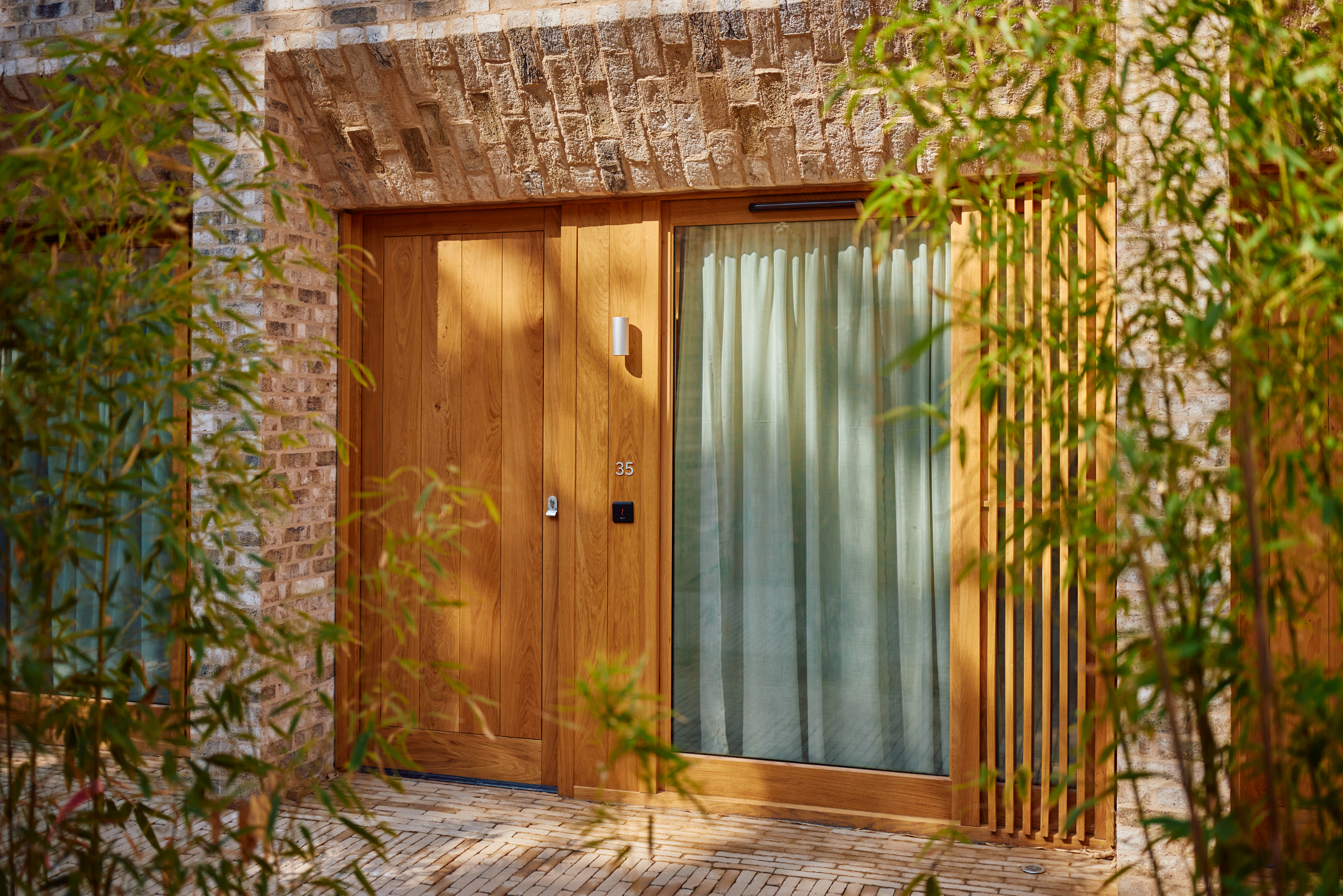 A Bedroom Door In The Residential Courtyard
