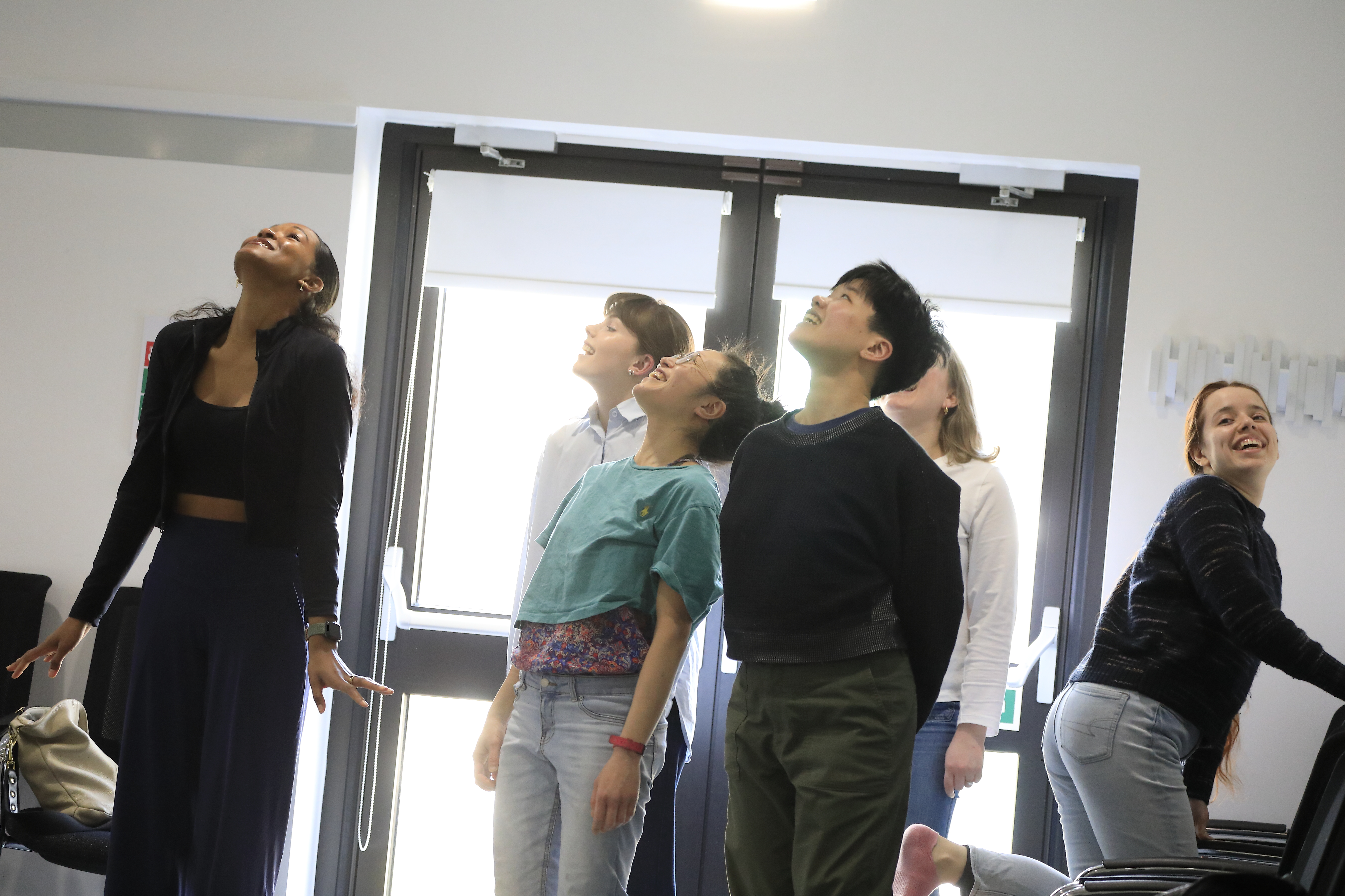 Scholars during a movement workshop, at the first year gathering