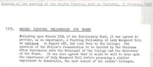 Minutes of the meeting of the Rhodes Trustees, 17 Oct 1968
