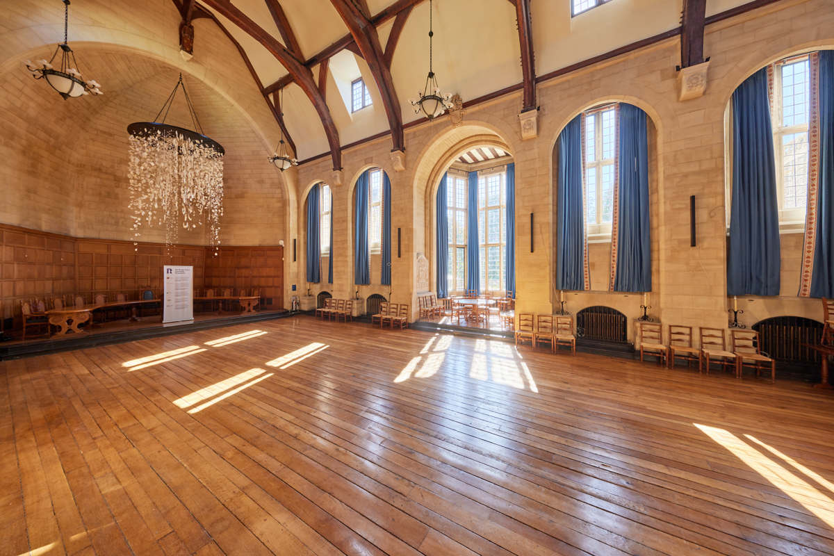 Rhodes House McCall MacBain Hall without any furniture, light coming in through the windows
