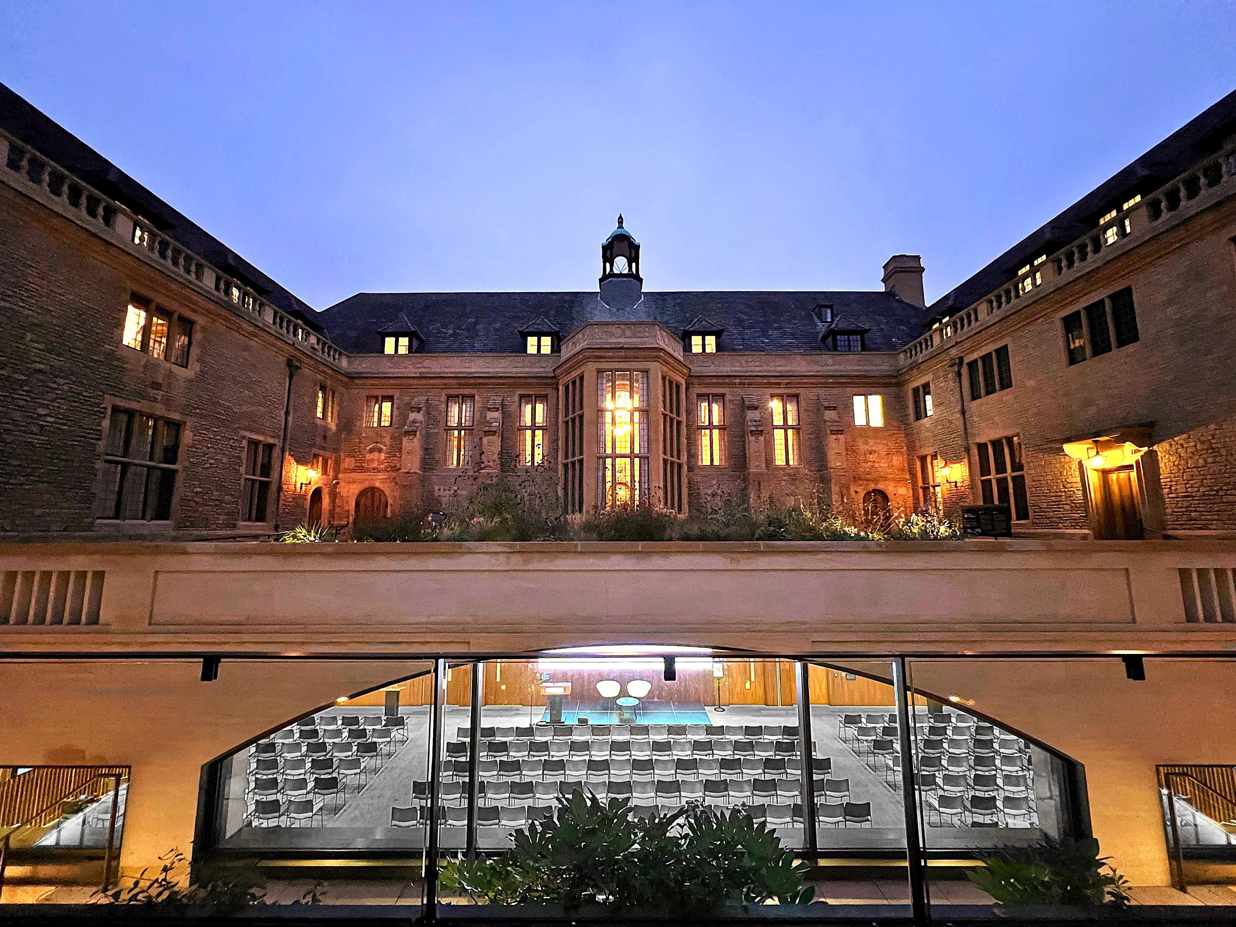 Back Of Rhodes House With Conference Hall Below Grey