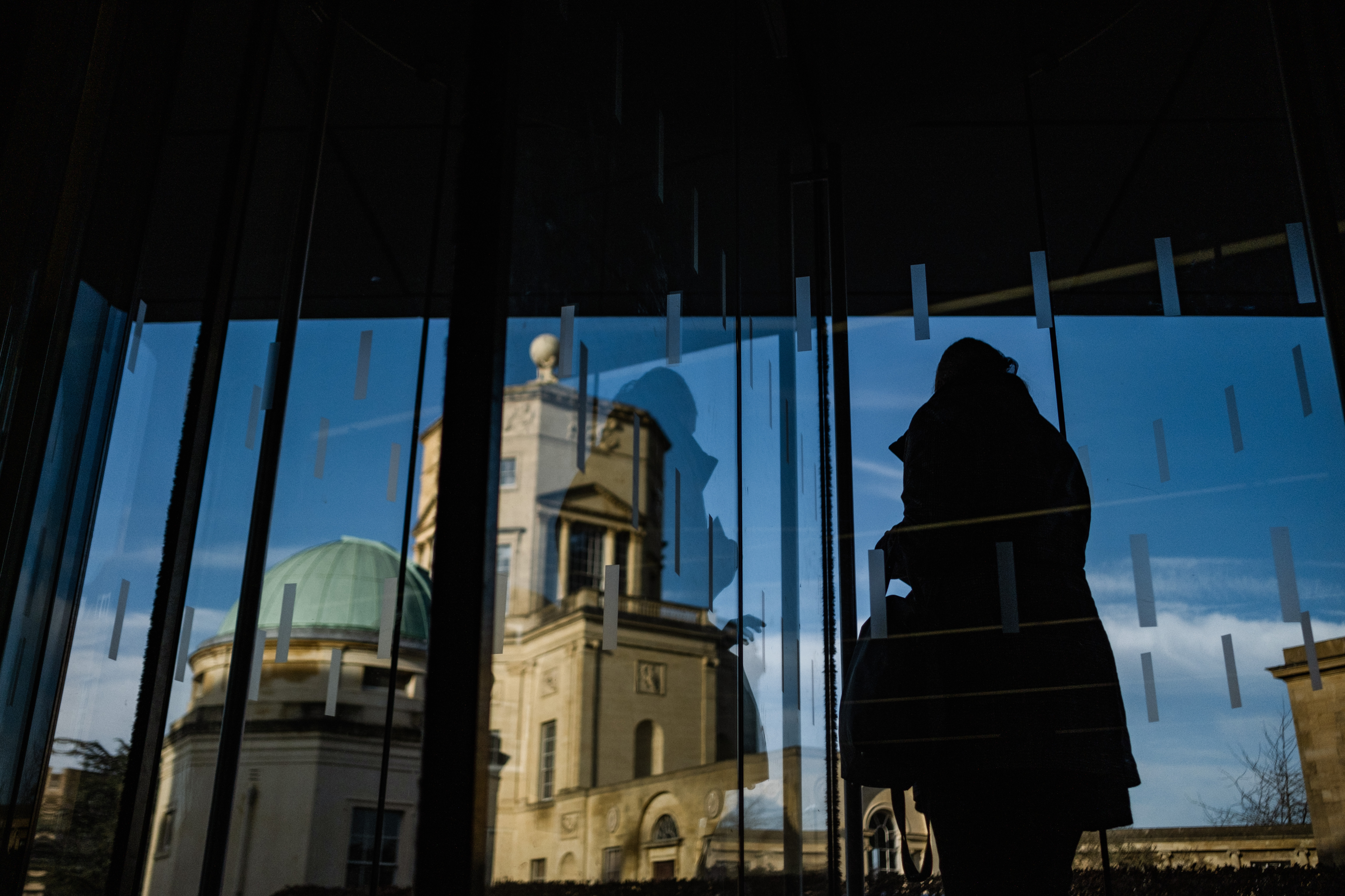 Outlook of Oxford skyline from a window