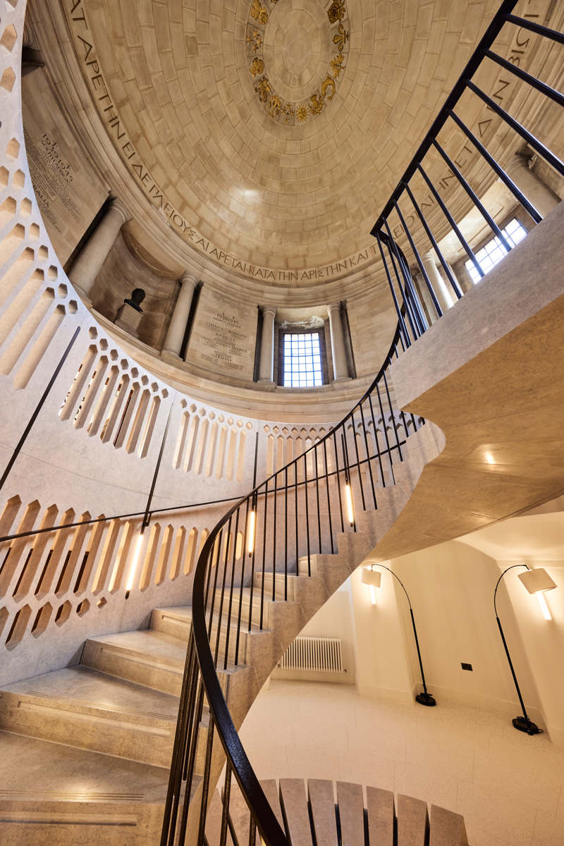 Close up view of the Rotunda stairs.