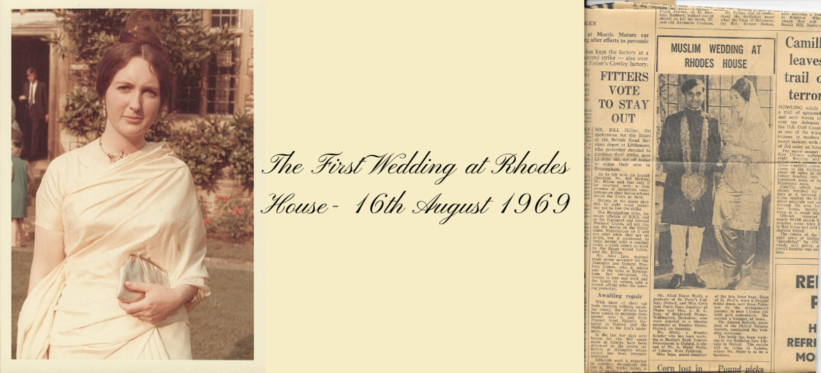 The First Wedding At Rhodes House 16Th August 1969