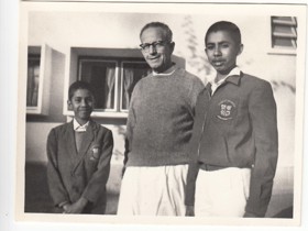 Photo Of My Brother And Myself With The Jesuit Principal Of My School (St