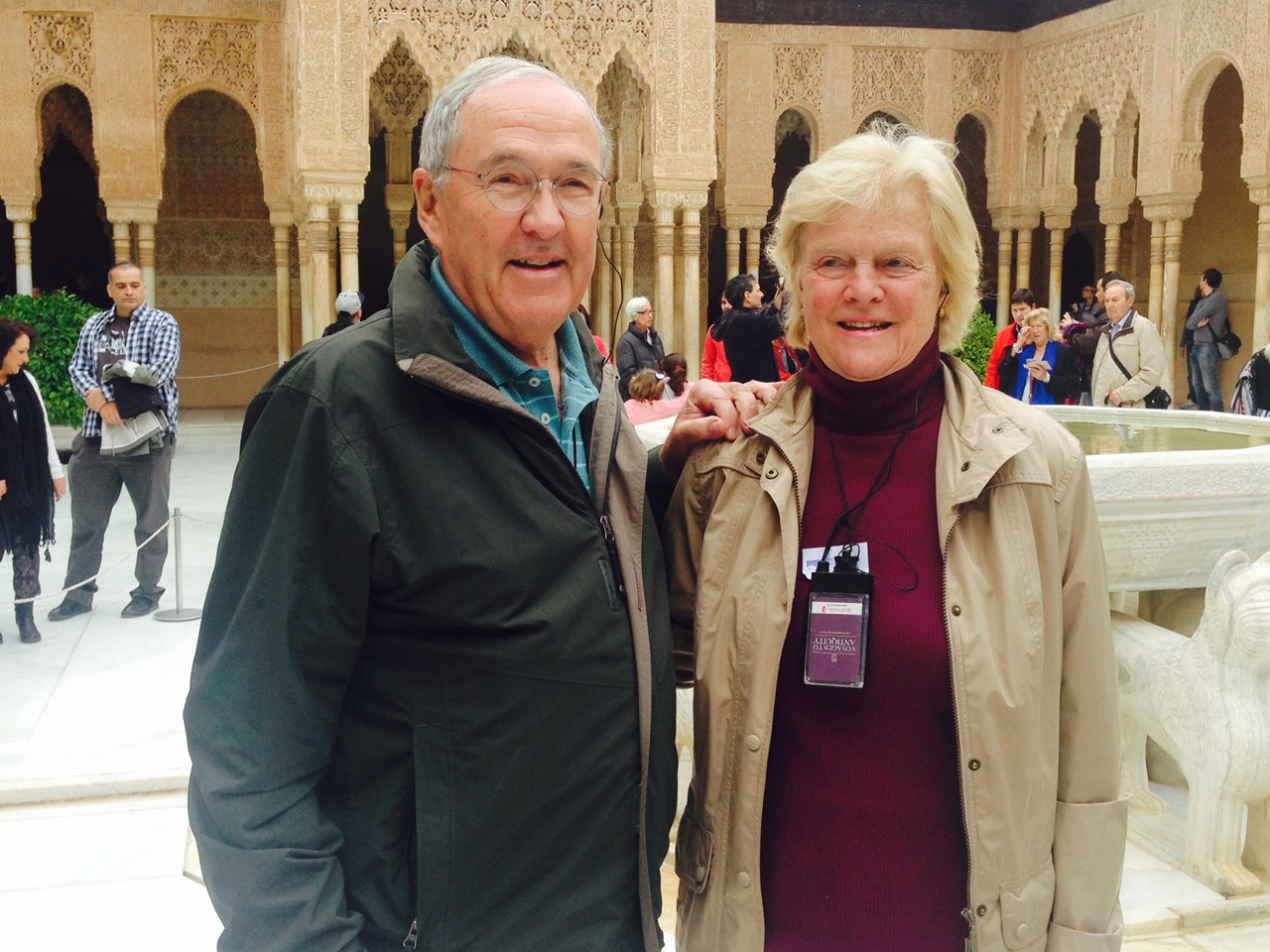 Bill And Penny At The Alhambra In Spain