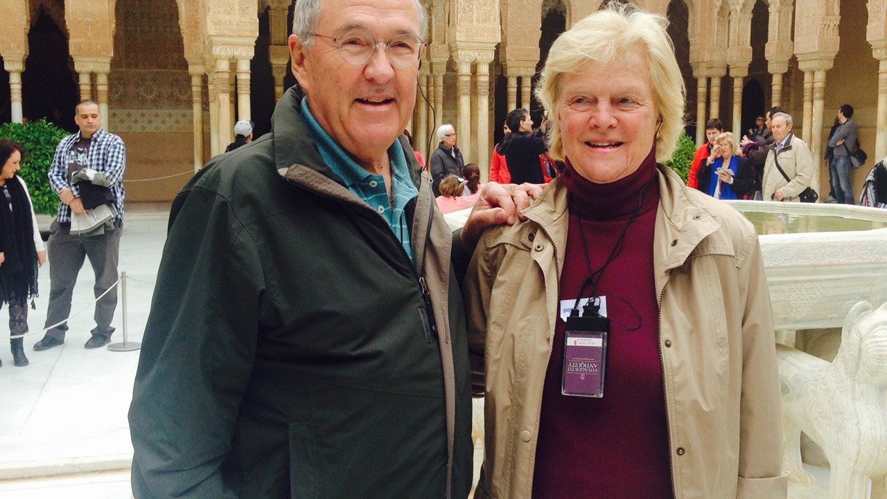 Bill And Penny At The Alhambra In Spain