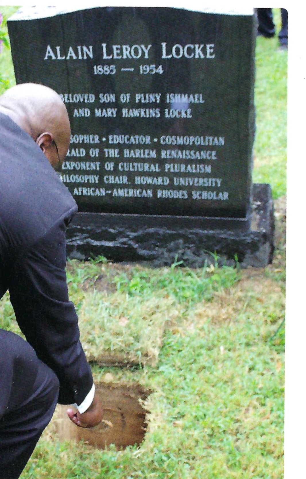 From The Ceremony For Alain Locke’S Interment In September, 2013 Showing The Headstone