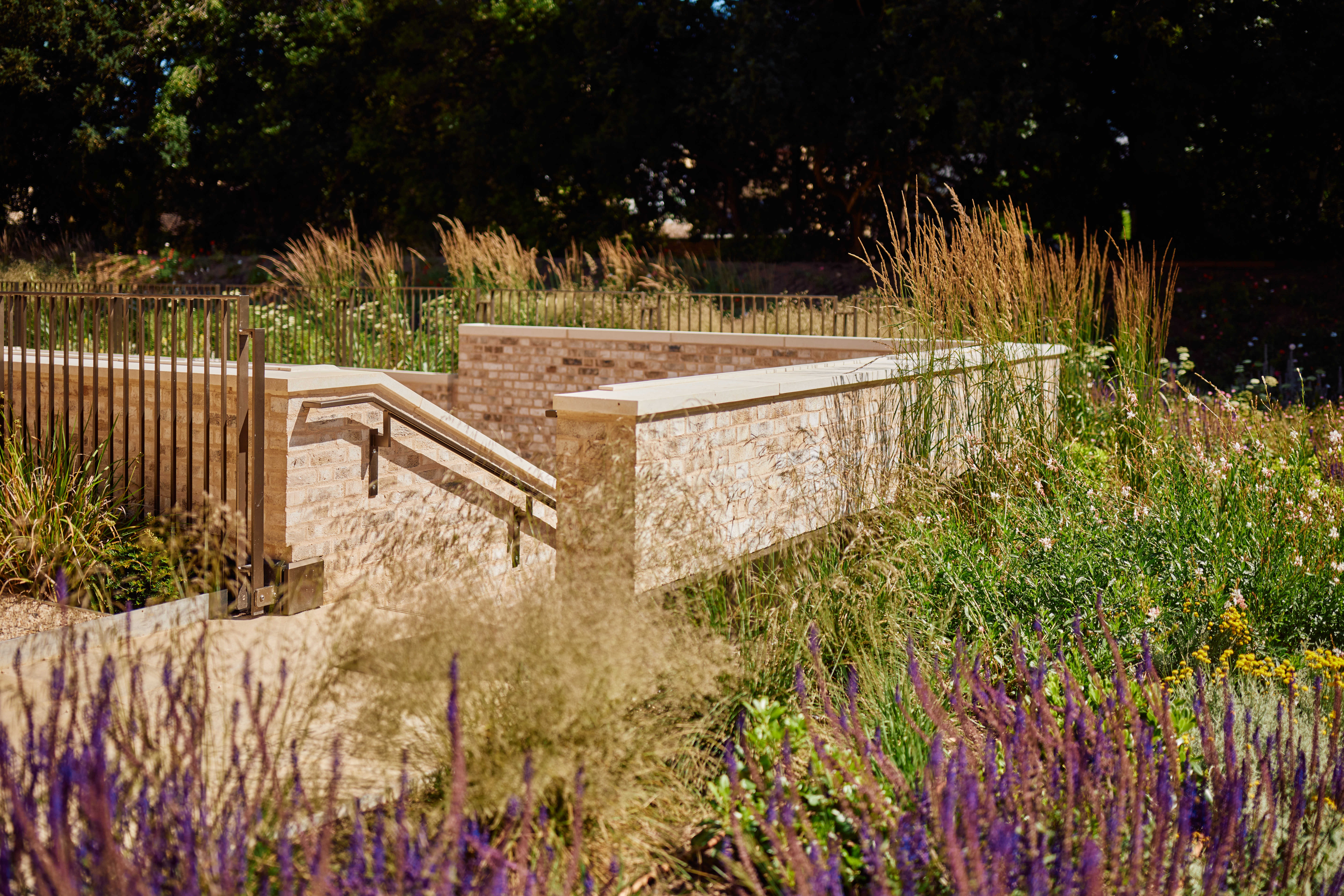 Flowers Overlook The Rhodes Residential Courtyard