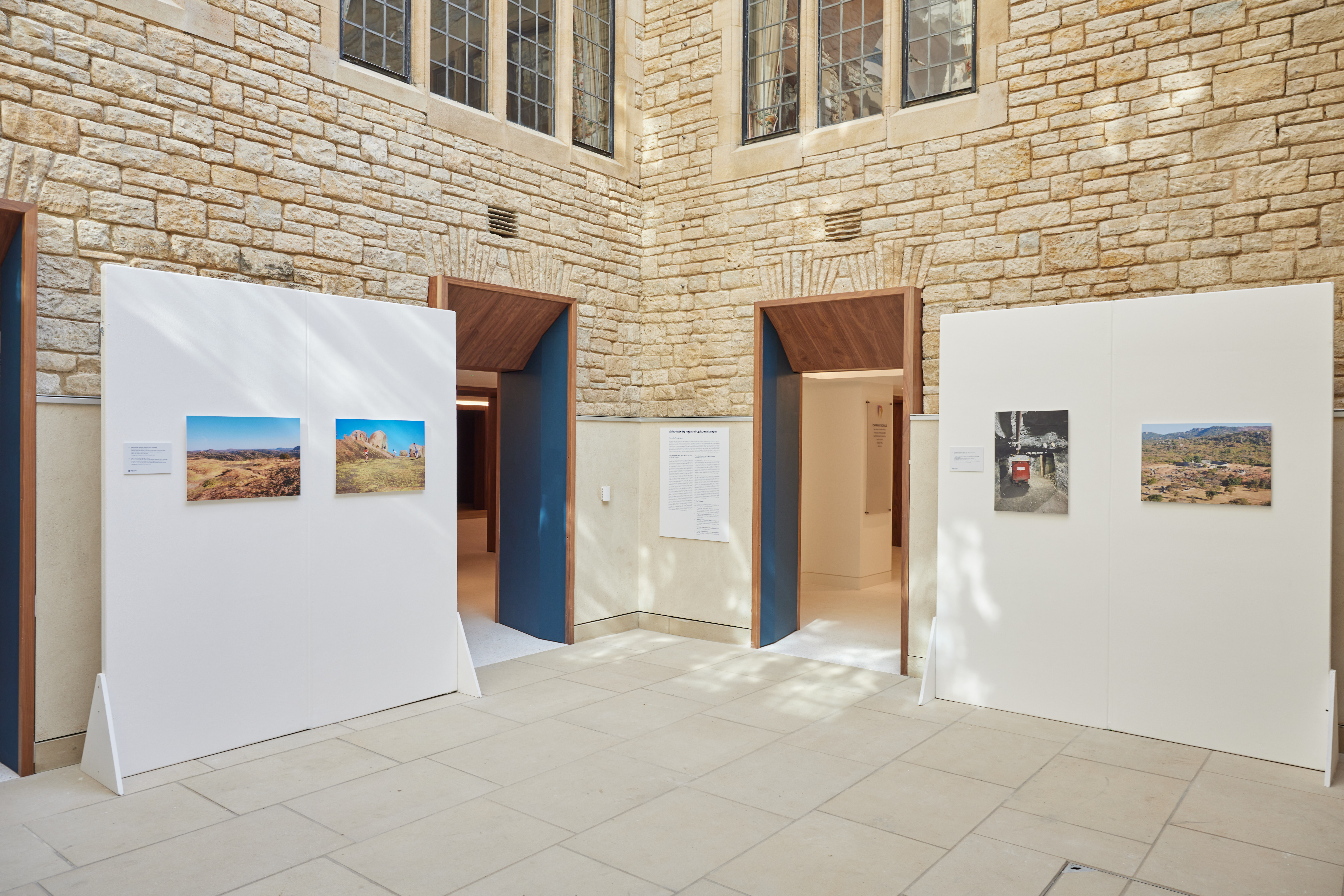 Large White Boards Hold Photographers From The Exhibition