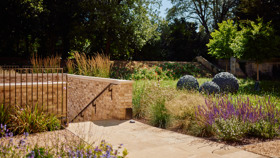 Image of Gogel Garden greenery leading to staircase