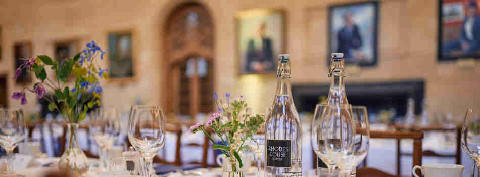 Tables Set For Dinner In Mccall Macbain Hall