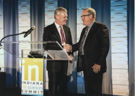 David As President Of Biocrossroads, Giving An Award To The CEO Of Eli Lilly In 2014