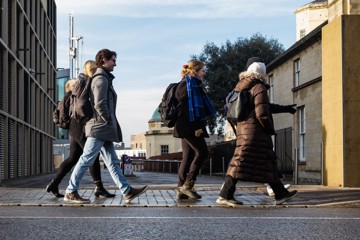 Scholars walking in Oxford