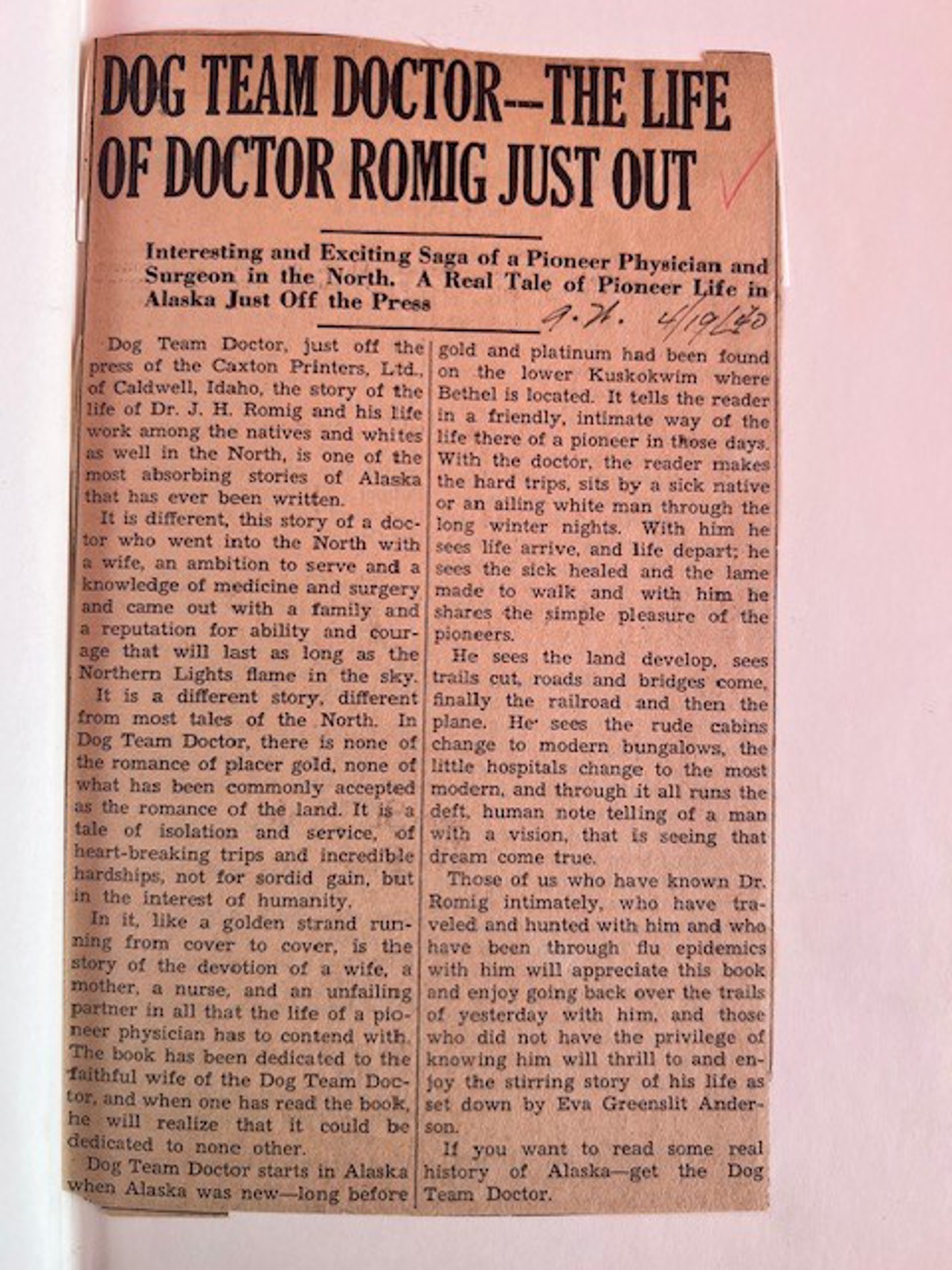 An Article About Joe's Grandfather