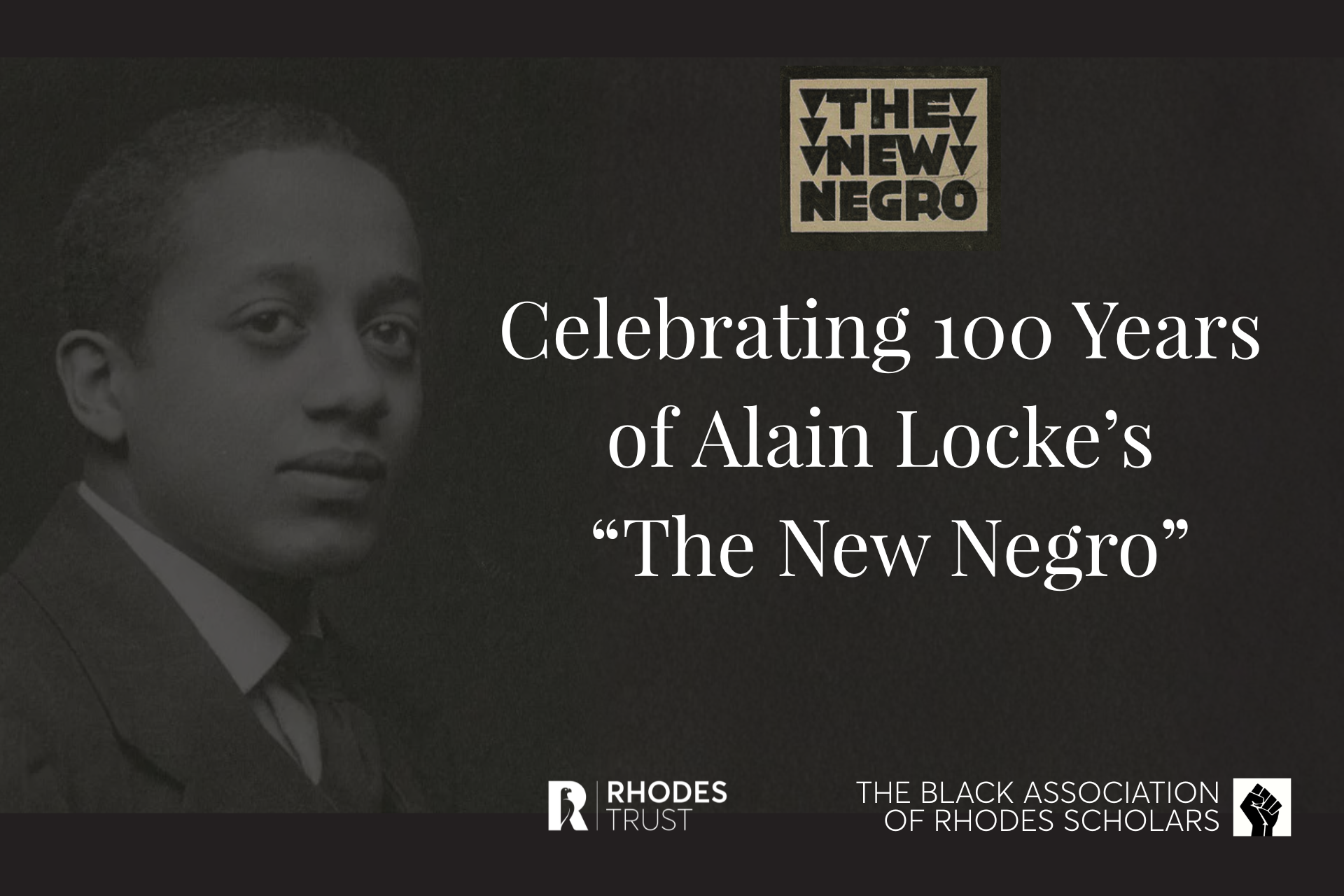 Celebrating 100 Years of Alain Locke's "The New Negro"