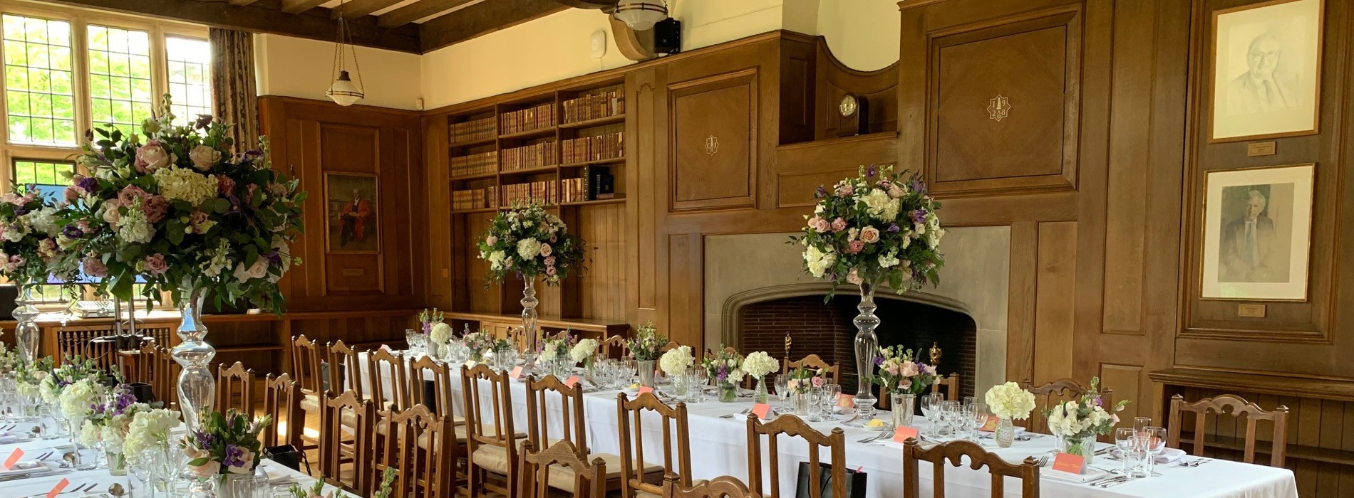 Beit Room dinner with two banquet tables