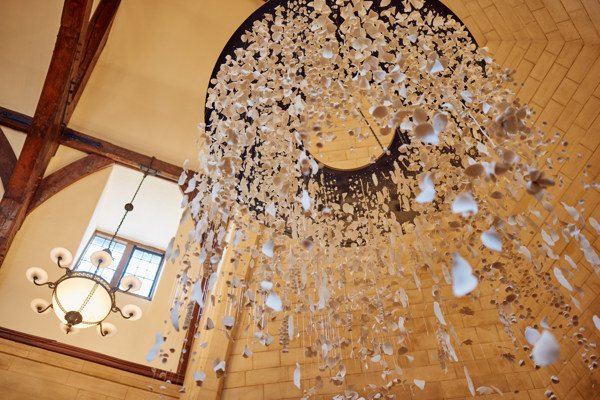 McCall MacBain Hall Floating Garden Sculpture photo from below