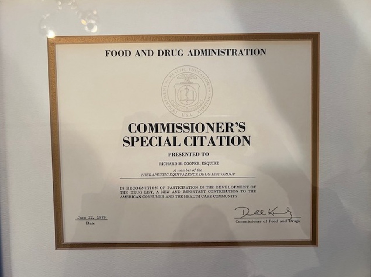 Comissioners SPECIAL CITATION