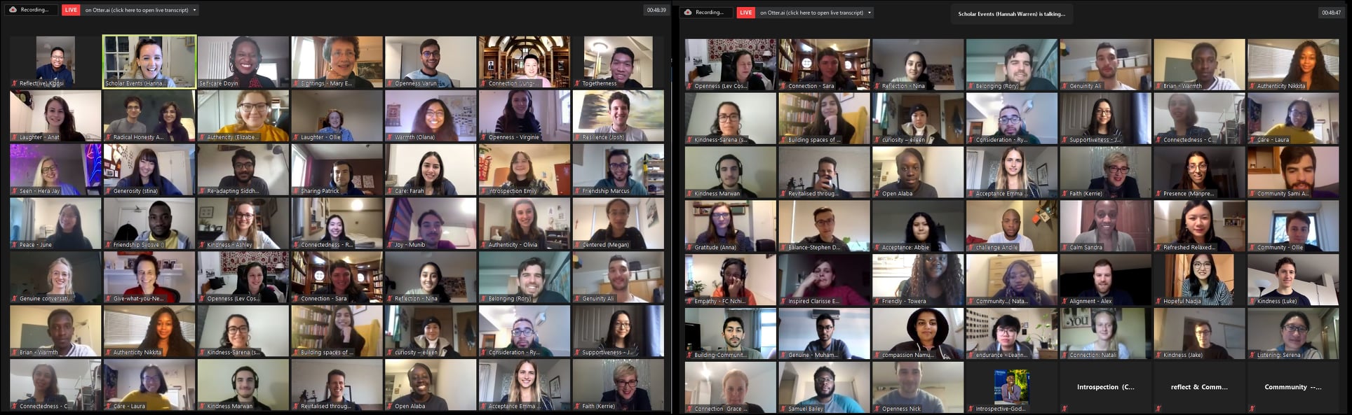 Class Of 2020 Scholars On Zoom For Their First Retreat