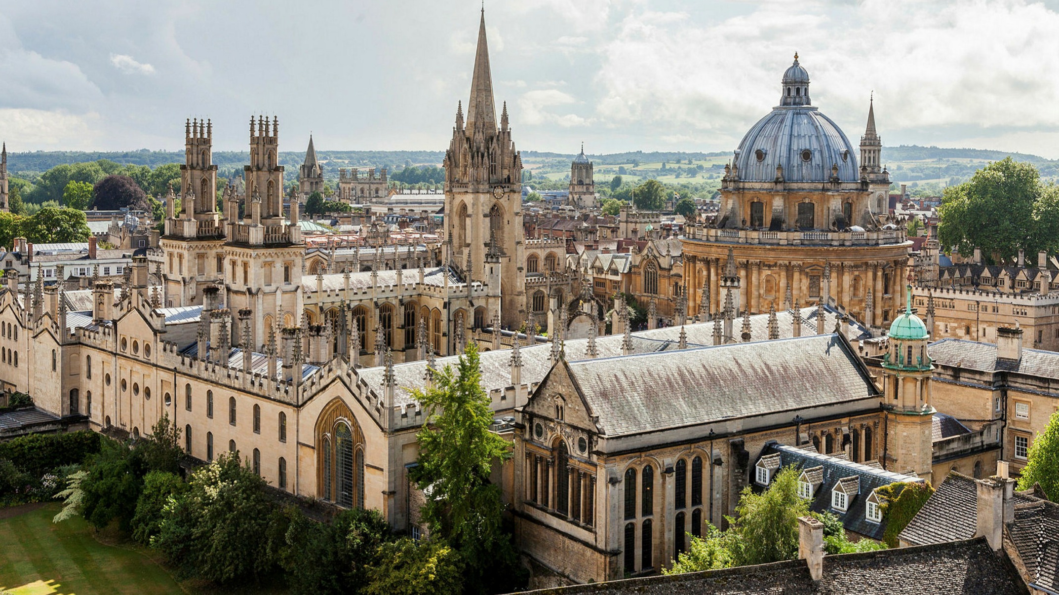 An image of Oxford University from above