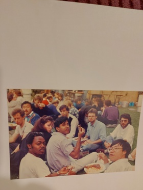 St Catz Summer Barbeque, Possibly Summer 1990, Including Jamie, Andrew; Music Provided By A Jamaican Steel Drum Band