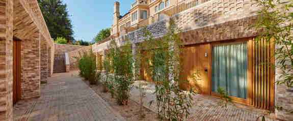 Downstairs In The Residential Courtyard With Bamboo Planting At Centre