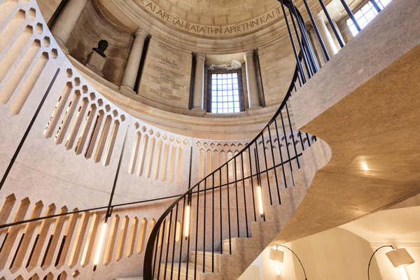 Close up view of the Rotunda stairs.