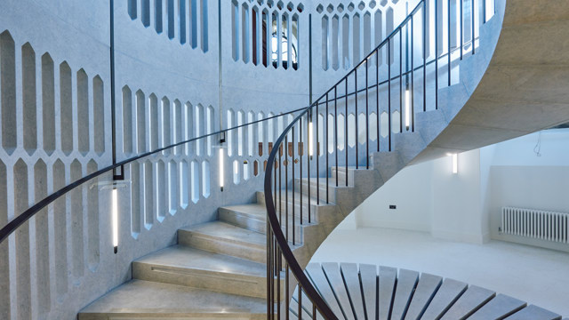 Close up view of the Rotunda stairs.