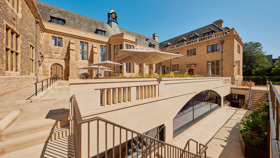 Stairs Down To The Rhodes House Conference Centre and view of the Courtyard