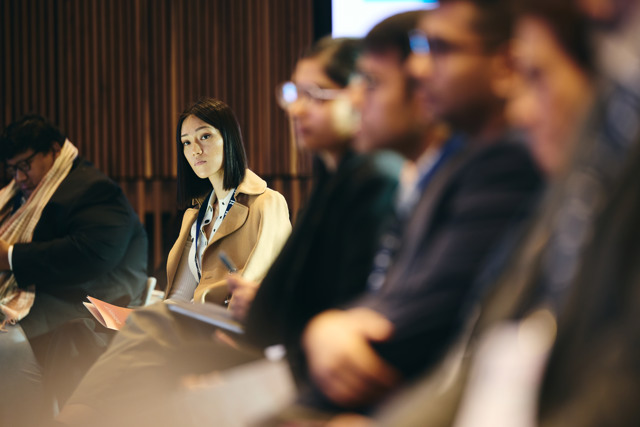 Group of Scholars at a talk