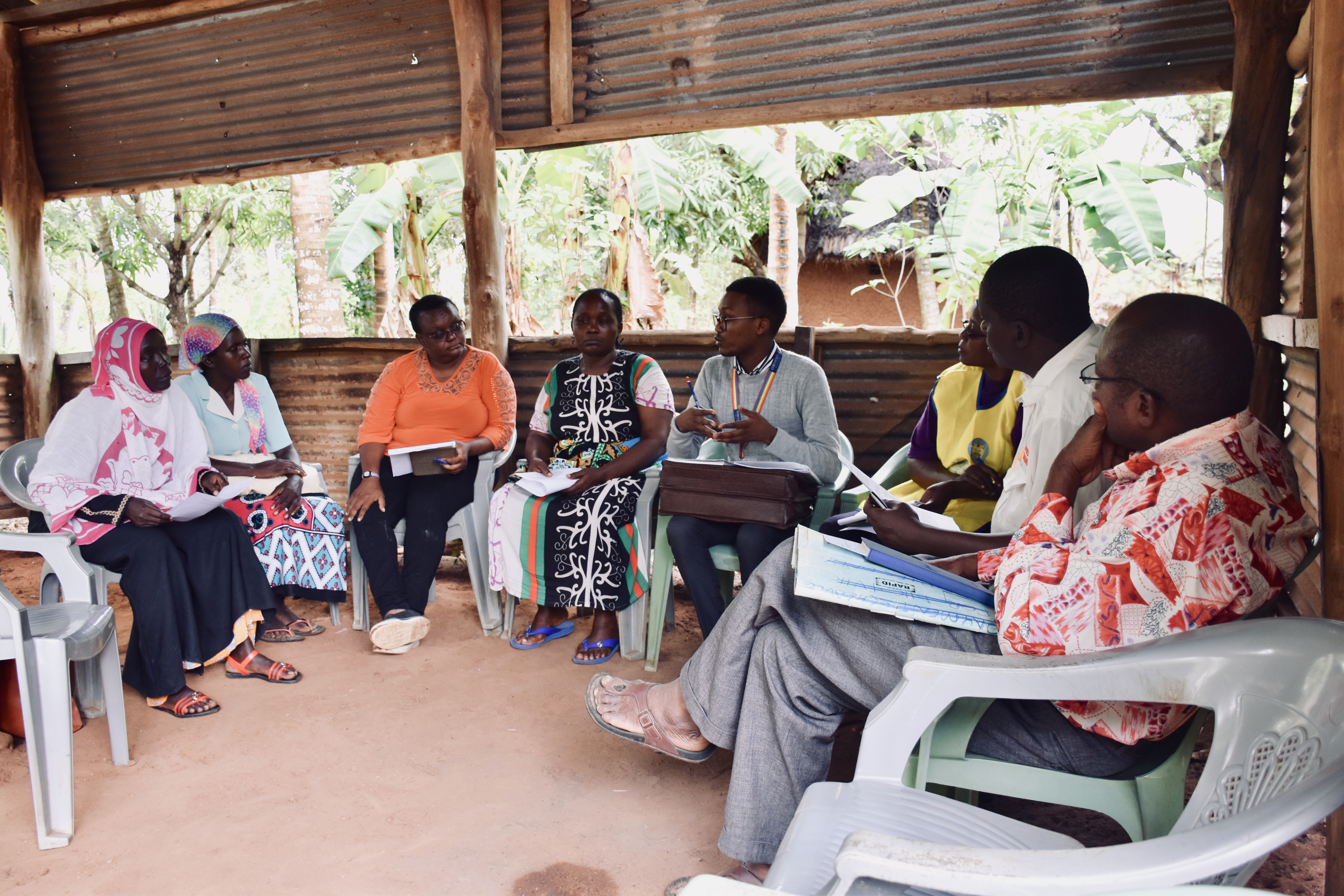 Tonny meeting with local government and community leaders. 