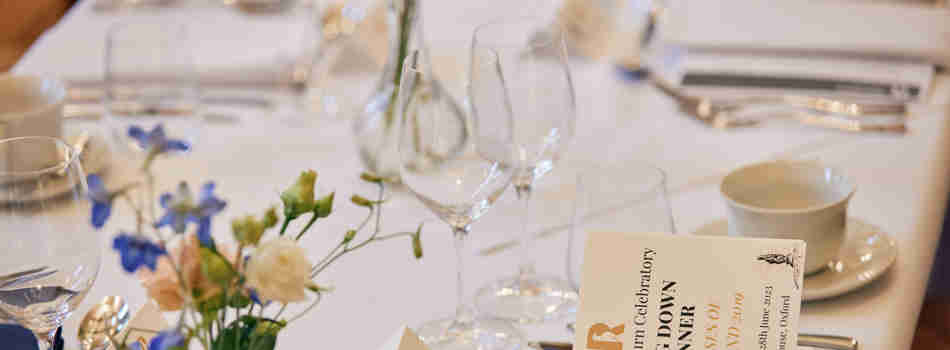 Table Setting In Rhodes House For The Gloing Down Dinner